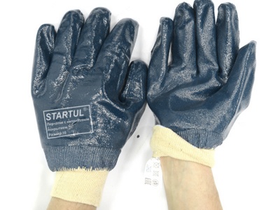 Перчатки нитриловые полн. покр. (трикотажн. манжет) размер №10 STARTUL Арт ST7170