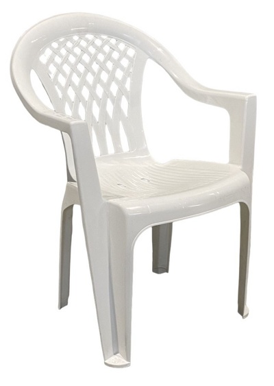 Пластиковый стул кресло садовое белое