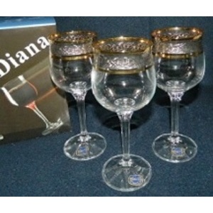 Набор бокалов для вина DIANA декор. 6 шт. 190мл Арт.5180 - фото