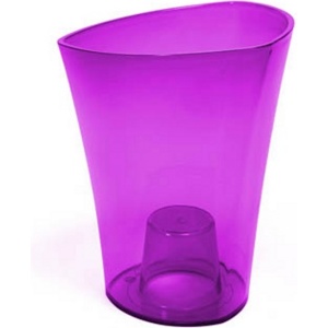 Кашпо пластмассовое ''Wenus'' фиолетовое прозрачное 14*20 см Арт. 78851 - фото