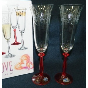 Набор бокалов для шампанского LOVE  2 шт. 190 мл Арт.58437 - фото