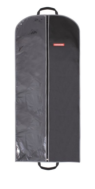 Чехол для одежды Hausmann со стенкой из ПВХ и ручками 60*140, черный Арт.HM-701402AG