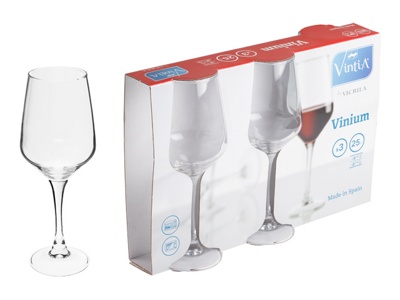Набор бокалов для вина, 3 шт., 250 мл, 192х72.4 мм, серия Vinium, VINTIA (V054440)