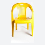 Стул пластиковый кресло садовое  Комфорт-1 желтый - фото