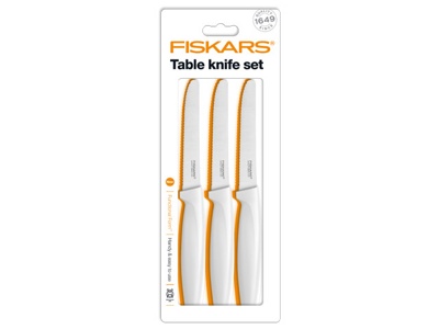 Набор ножей столовых 3 шт. белый Functional Form Fiskars (1015988) (FISKARS)
