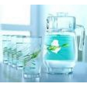 Набор для питья SOFIANE BLUE стеклянный 7 пр.: Кувшин 1600 мл, 6 Стаканов 330 мл Арт 72187 - фото