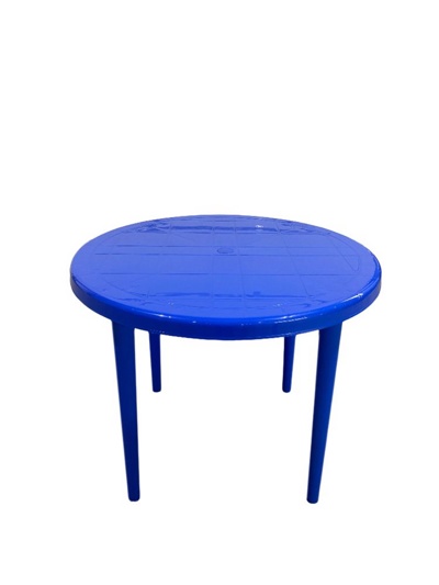 Стол пластиковый круглый синий ф90см