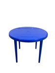 Стол пластиковый круглый синий ф90см - фото