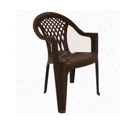 Пластиковый стул кресло садовое коричневое