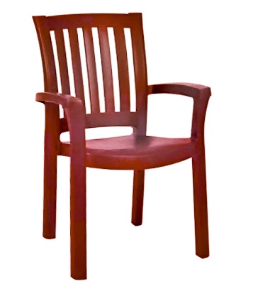 Кресло пластиковое Анкона бордовое