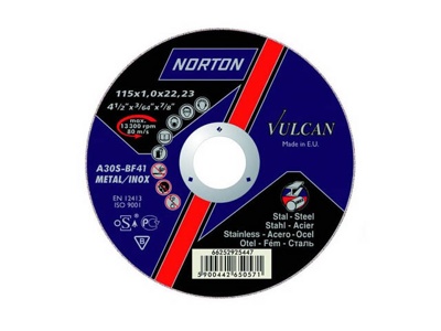 Круг обдирочный 125х6.4x22.2 мм для металла Vulcan NORTON Арт.66252830804