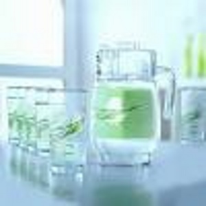 Набор для питья SOFIANE GREEN стеклянный 7 пр.: Кувшин 1600 мл, 6 Стаканов 330 мл Арт 72188 - фото