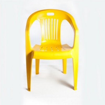Стул пластиковый кресло садовое  Комфорт-1 желтый